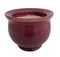 Self Watering Glazed Ceramic Pot plus Felt Feet - Plum - 6 1/2" x 5"